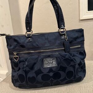 Coach Poppy Daisy Signature Canvas large tote bag